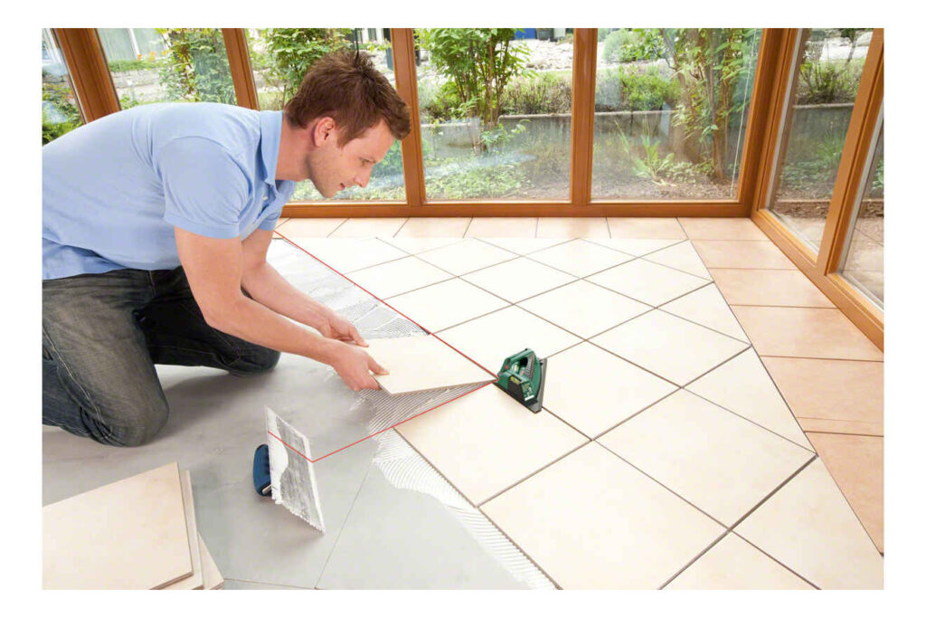 A professional Replacing the Bathroom Floors